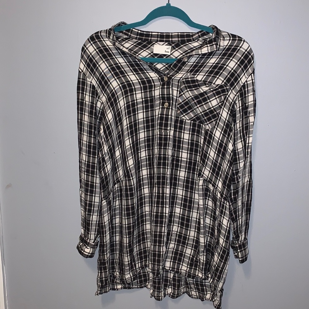 Aritzia Wilfred Free plaid mini shirt dress